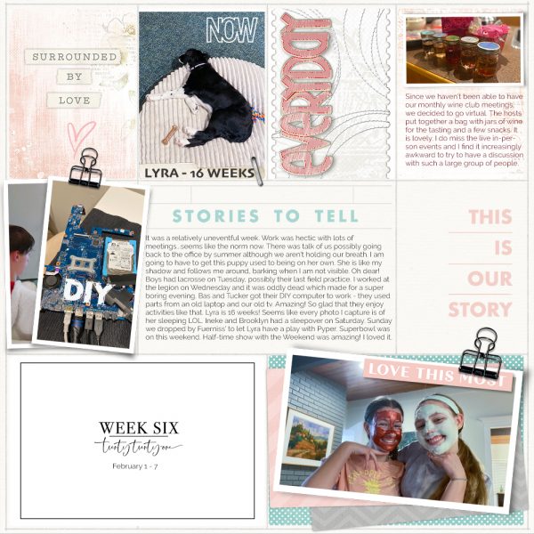 Katie Pertiet Designs Scrapbook Page Layout