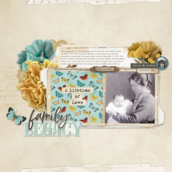 Katie Pertiet Designs Scrapbook Page Layout