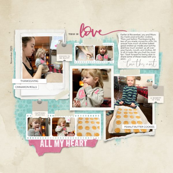 Katie Pertiet Designs Scrapbook Page Layout