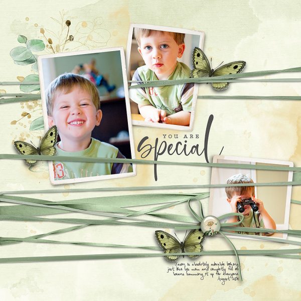 Katie Pertiet Designs Scrapbook Page Layout