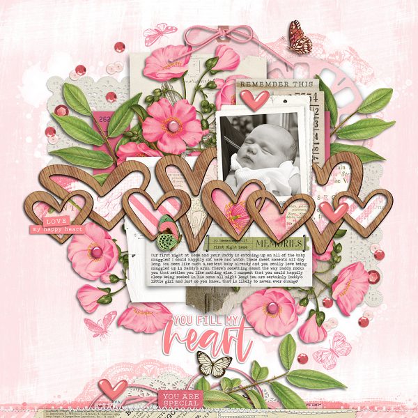 Katie Pertiet Designs Scrapbook Page Layout