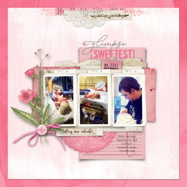 Katie Pertiet Designs Scrapbook Page Layout