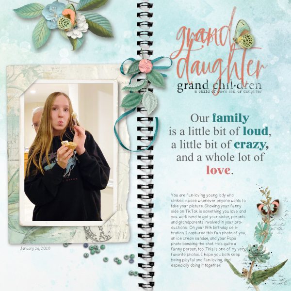 Katie Pertiet Designs Scrapbook Page Layout