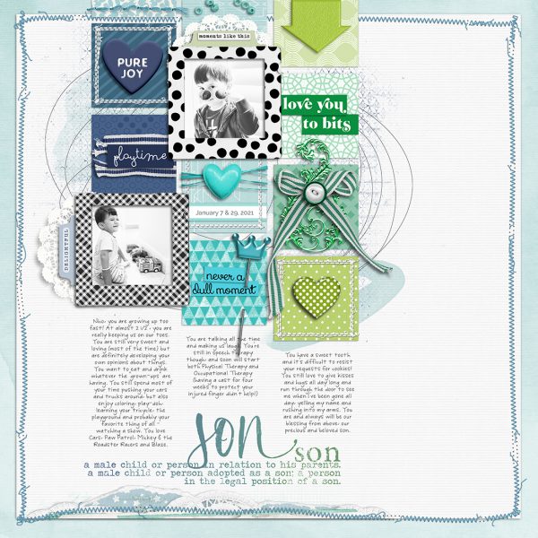 Katie Pertiet Designs Scrapbook Page Layout