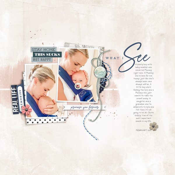 Katie Pertiet Designs Scrapbook Page Layout