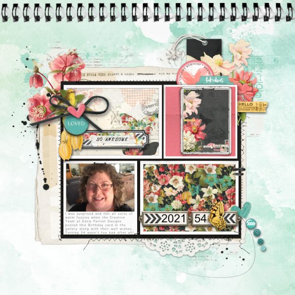 Katie Pertiet Designs Scrapbook Page Layout