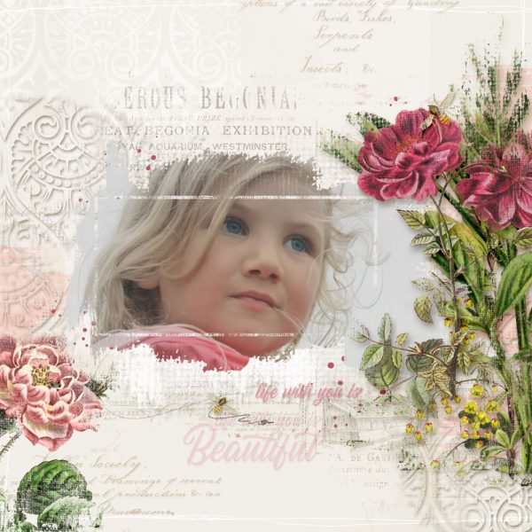 Katie Pertiet Designs Scrapbook Page Layout