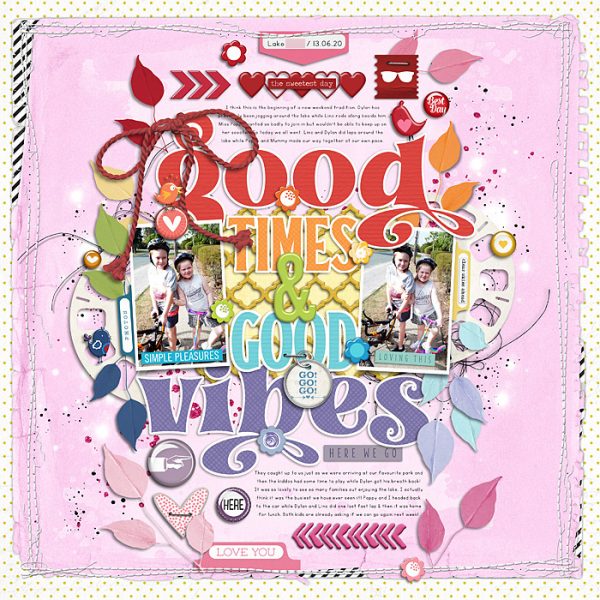 Katie Pertiet Designs Scrapbook Layout