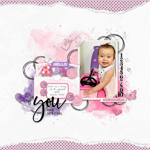 Katie Pertiet Designs Scrapbook Page Layout