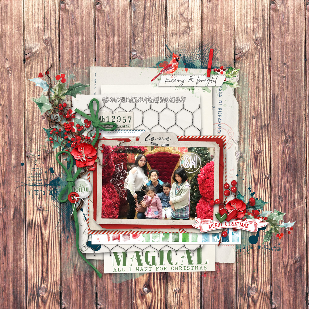 Botanical Christmas 01 Scrapbook Kit