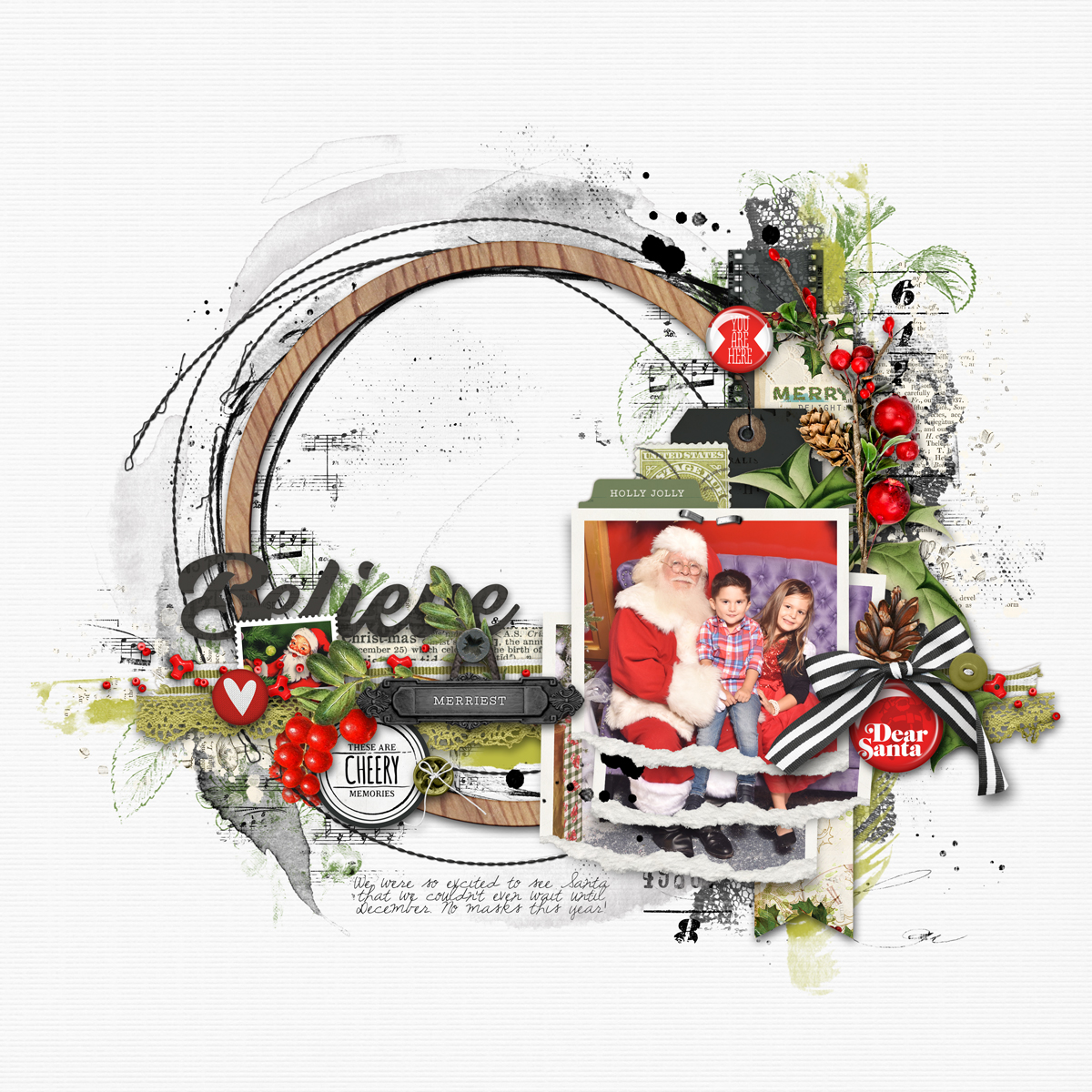 Rustique Noel Scrapbook Kit - Katie Pertiet Designs