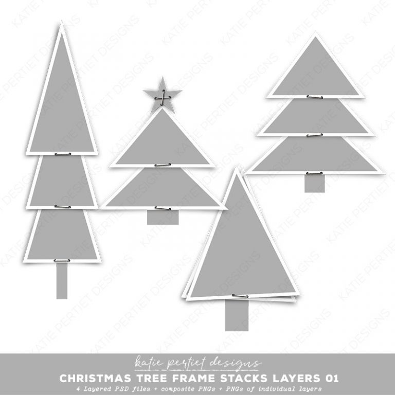Christmas Tree Frame Stack Layers 01 Katie Pertiet Designs