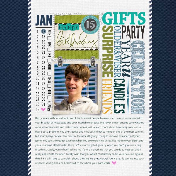 Katie Pertiet Designs Digital Scrapbooking Page Layout