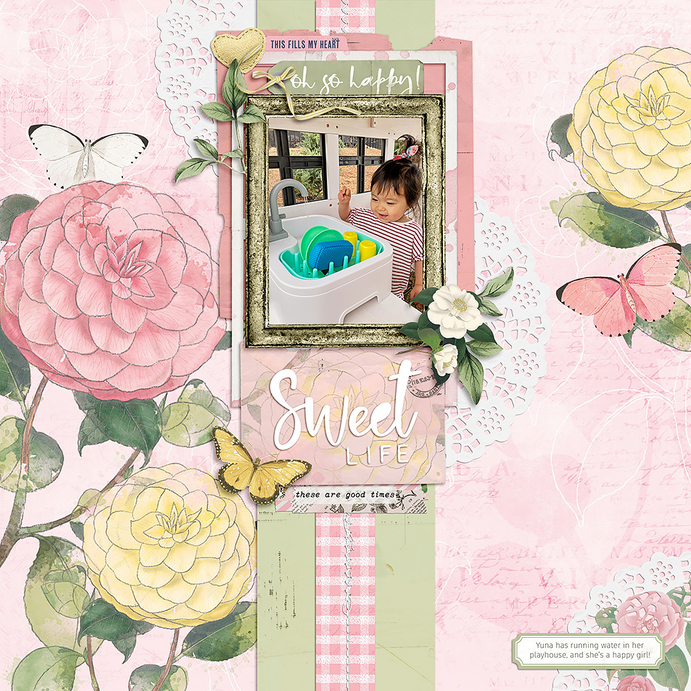 Midnight Garden Digital Scrapbooking Set Graphic by KRLC Studio · Creative  Fabrica