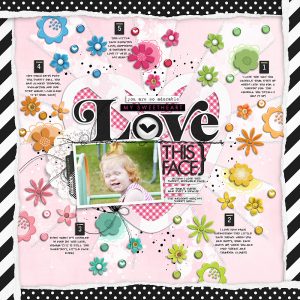 Digital Scrapbooking Layout | Digital Scrapbook Template