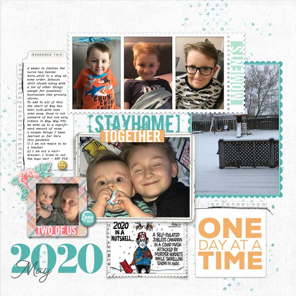 Digital Scrapbooking Layout | Digital Scrapbook Template