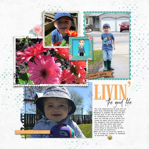 Digital Scrapbooking Layout | Digital Scrapbook Template