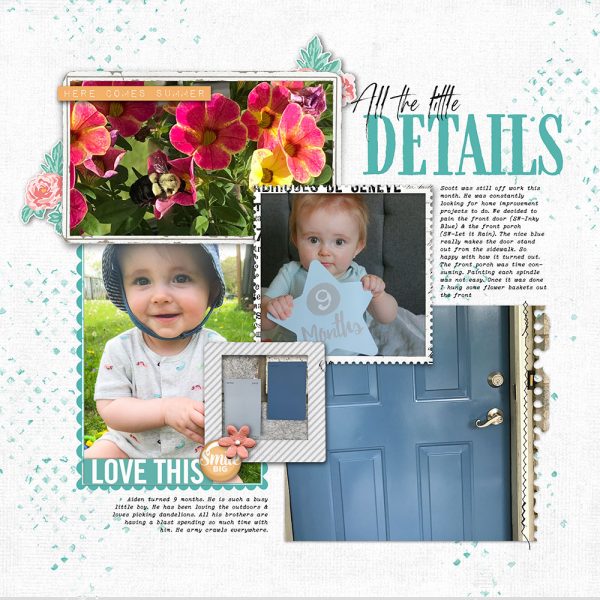 Digital Scrapbooking Layout | Digital Scrapbook Template