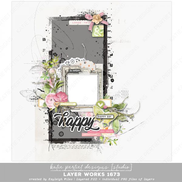 Digital Scrapbook Template | Katie Pertiet Designs