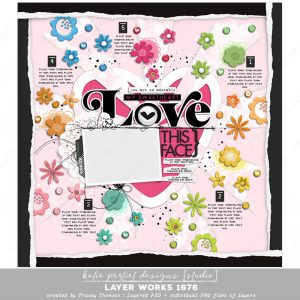 Layer Works 1676 | Digital Scrapbook Layered Template