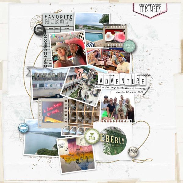 Digital Scrapbooking Layout | Digital Scrapbook Template