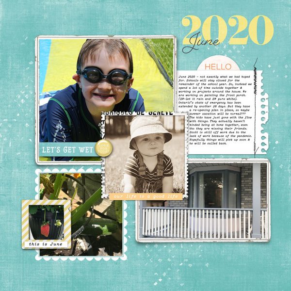 Digital Scrapbooking Layout | Digital Scrapbook Template