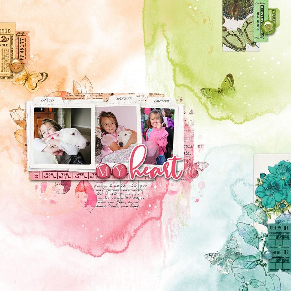 Digital Scrapbooking Layered Template Page Sketch