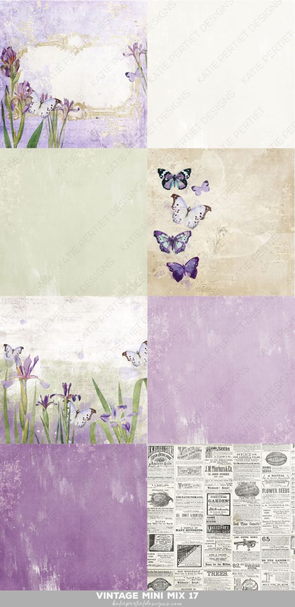 Digital Scrapbooking | Vintage Botanical Scrapbooking Papers