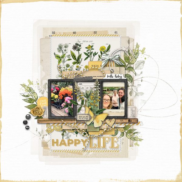 Digital Scrapbooking Layout | Digital Scrapbook Template