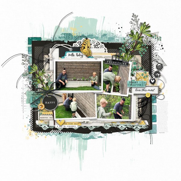 Digital Scrapbooking Layout | Digital Scrapbook Template