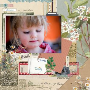 12x12 Layered scrapbook page