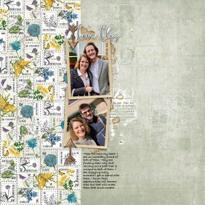 12x12 Layered scrapbook page