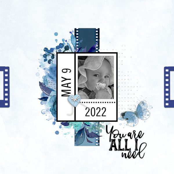 Digital Scrapbooking Layout | Digital Scrapbook Template