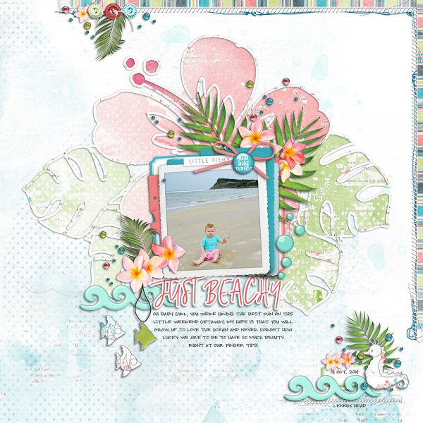 Digital Scrapbooking Layout | Digital Scrapbook Template