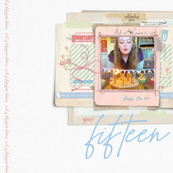 Digital Scrapbooking Layout | Hand Lettering