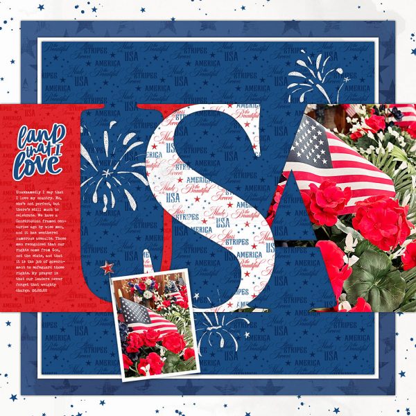 Digital Scrapbooking Layout | Hand Lettering