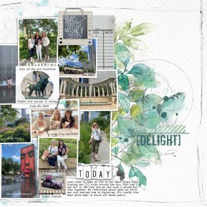 Digital Scrapbook Layout | Painted Photos