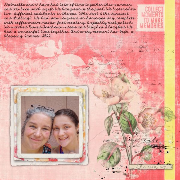 Digital Scrapbook Layout | Painted Photos