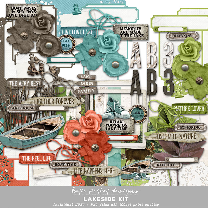 Lakeside Scrapbook Kit - Katie Pertiet Designs