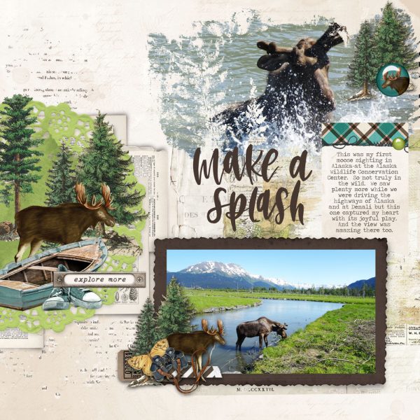 Digital Scrapbooking Layout | Lakeside Scrapbook Collection