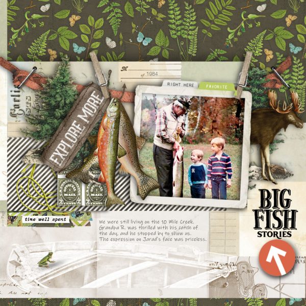 Digital Scrapbooking Layout | Lakeside Scrapbook Collection