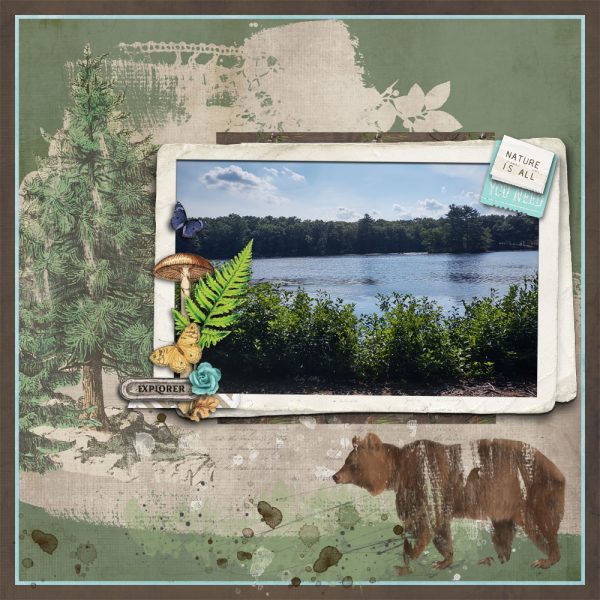 Digital Scrapbooking Layout | Lakeside Scrapbook Collection