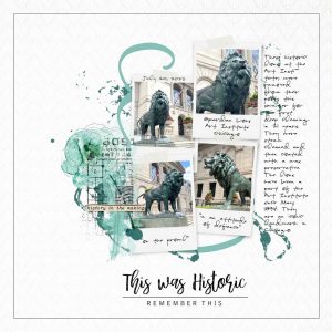 Digital Scrapbooking Layout | Digital stamping