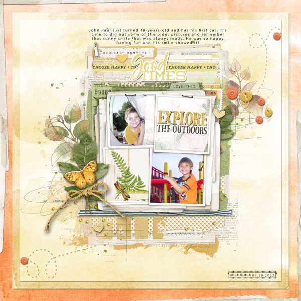 Digital Scrapbooking Layout | Digital Scrapbook Paper