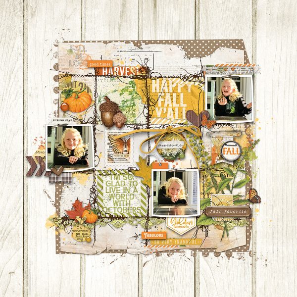 Digital Scrapbooking Layout | Digital Scrapbook Template