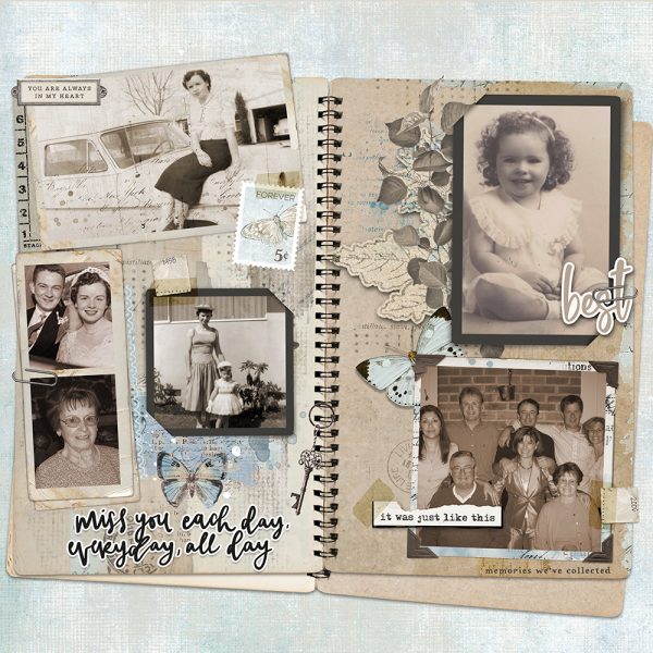 Digital Scrapbooking Layout | Digital Scrapbook Template