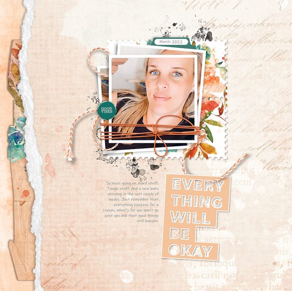 Digital Scrapbooking Layout | Digital stamping