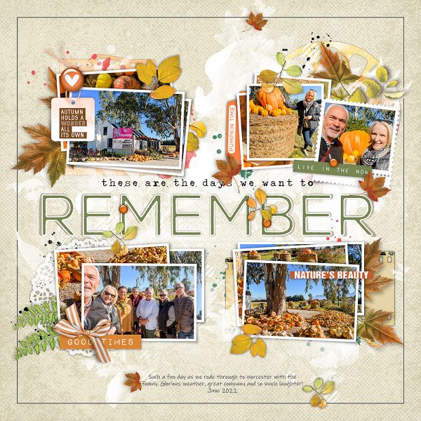 Digital Scrapbooking Layout | Digital stamping