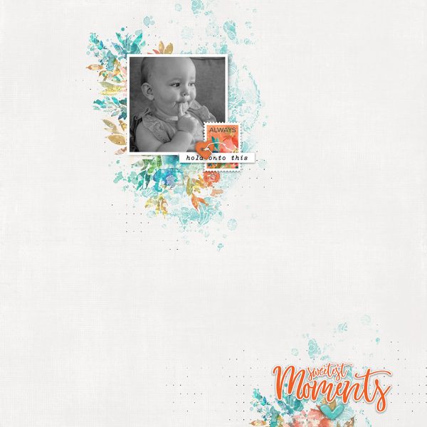 Digital Scrapbooking Layout | Digital stamping