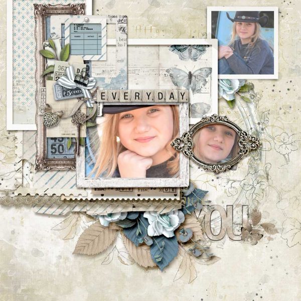 Digital Scrapbooking Layout | Digital Scrapbook Template